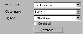 Axis Methods Trending provides you with: A SetAxisTicks method to display ticks and tick labels on either an X or Y- axis when a specified event occurs, Several X-axis (time related) methods and