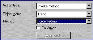 Other Trend Methods AboutBox Method Trending also provides you with methods to: Invoke method Method On the CimView Trend Chart, to: AboutBox SetCimplicityProject Display the Help About dialog box