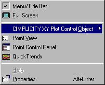 Opening the CIMPLICITY XY Plot Properties Dialog Box To open the CIMPLICITY XY Plot Control Properties dialog box: Method 1 1. Select the XY Plot control. 2. Click Edit on the menu bar. 3.