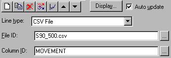 Configuring a CSV File Line CSV File lines display data from a specific.csv file. A.CSV file is a text file in which the fields are separated by commas. CSV File Configuration To configure a.