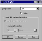Trend Line Compression Trending can display every value within the axis time limits for the line type (e.g. expression or logged line) or you can choose to compress the data and display representative values.