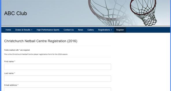 You can now tell your players to go to your website on the Sporty platform to complete this Registration Form. When they register, they will automatically be emailed a copy of their completed form.