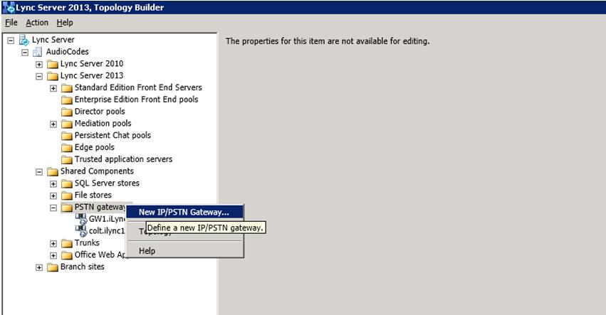 The Topology Builder screen with the downloaded Topology is displayed: Figure 3-4: Downloaded Topology 4.