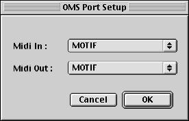 Setting up OMS The procedure below assumes a MIDI instrument is connected to the computer via USB.