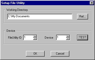 File Utility Setup This lets you specify the directory that is to be indicated in the Device list in the Main window.. Select File Utility Setup from the Setup menu. The following window appears.
