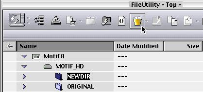 names or create new folders. Deleting a file/folder. Select a file/folder to be deleted.