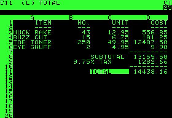 VisiCalc Big idea: Instant automatic recalculation based on
