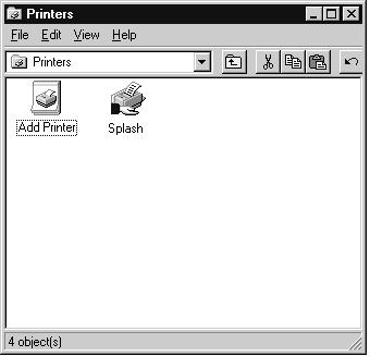 18. Click Yes. The Splash printer appears in the Printers control panel.
