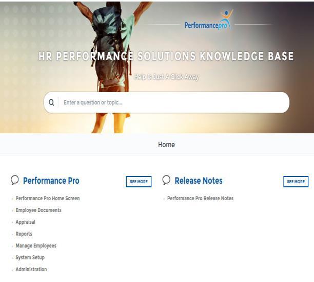 Performance Pro Knowledge Base.