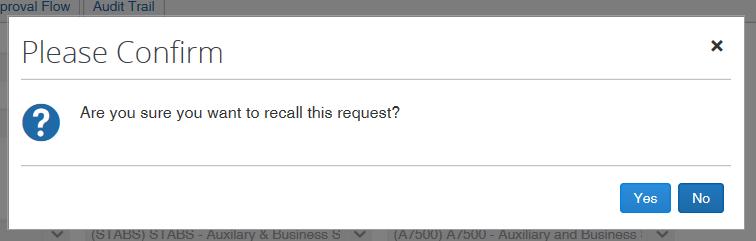 2. To Cancel Request- Cancel Request will prompt you to add a comment to explain