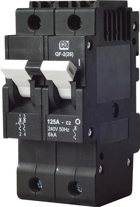 1 pole 2 pole 3 pole 3+N Features AC Circuit Breaker Hydraulic-Magnetic technology % rating capability,