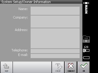 Setting the Owner Information 65 Setting the