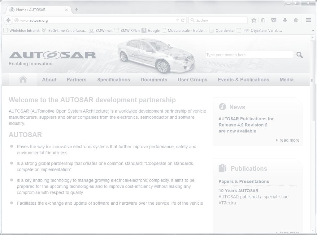 More information available online More information about AUTOSAR: http://www.autosar.