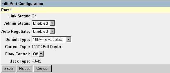 DEVICE CONTROL MENU Parameter Default Description For the Gigabit modules the options for flow control are set out below: Switch Link Partner* Flow Control SendOnly Rcv/BothWay Switch can only send