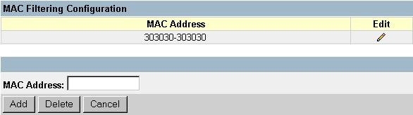 DEVICE CONTROL MENU Configuring Security Filters You can use the Security menu to filter MAC addresses or to enable the security mode.
