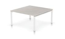 FREESTANDING SQUARE MEETING TABLE Fixed height: 75 cm. Dimensions: 160 x 160 cm. Tabletop thickness: 38 mm.
