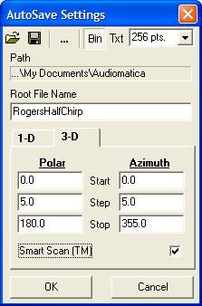 Autosave Measurements The software allows two autosave methods: 1D: Basically the old CLIO method, to be