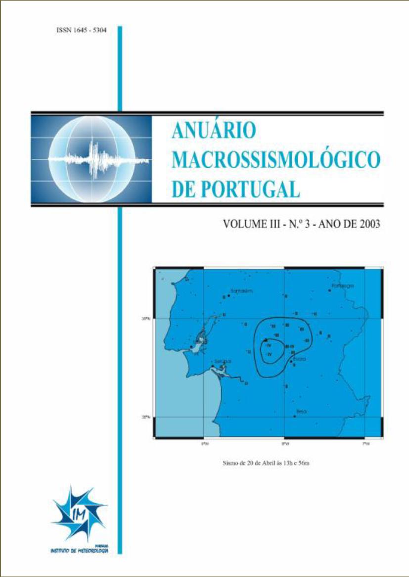 Macroseismic Data in Portugal Basic input material for a macroseismic database are the macroseismic intensity data points (often referred as MDP).