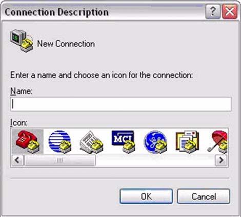 4 In the Connect To dialog box, select COM1 in the Connect Using drop-down menu.