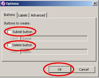 Click the OK button The Configure data controls dialog shows Select the radio button Updating a exiting record, if not already selected, this will give the UI control input capabilities You might
