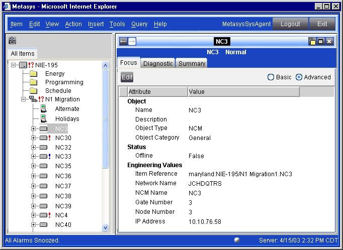 N1 Migration with the NIE Technical Bulletin 11 Figure 6: NCM Object Generic Integration Object (GIO) The NIE uses the GIO to map the N1 Control System (CS) Object.