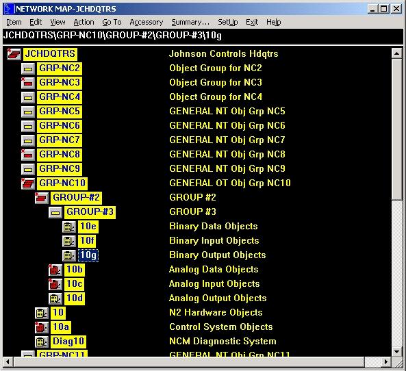 N1 Migration with the NIE Technical Bulletin 17 Network Map A Metasys N1 Network consists of at least one NCM, all the devices connected to this NCM, and all the hardware and software objects
