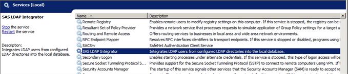 11 COMMS Figure 1: SAS LDAP Integrator The SAS LDAP Integrator service enables SAS to make a direct connection to LDAP without the need for an external agent.