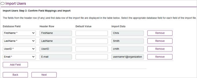 4 ASSIGNMENT Figure 3: Import Users Wizard - Step 3 Select the container into which users should be imported.