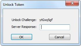 For example, for an MP-1 token, enter this value into the Challenge displayed on token field and then click Unlock to display an unlock code.