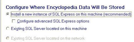 workstation. Figure 5. Option to Install Microsoft SQL Server Express Locally 8.