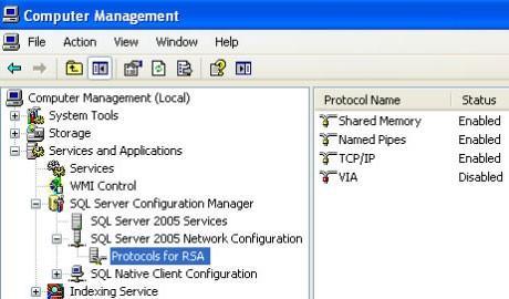 Appendix Enable Microsoft SQL Server Network Protocols SQL S e r v e r Express is usually installed as a named instance.