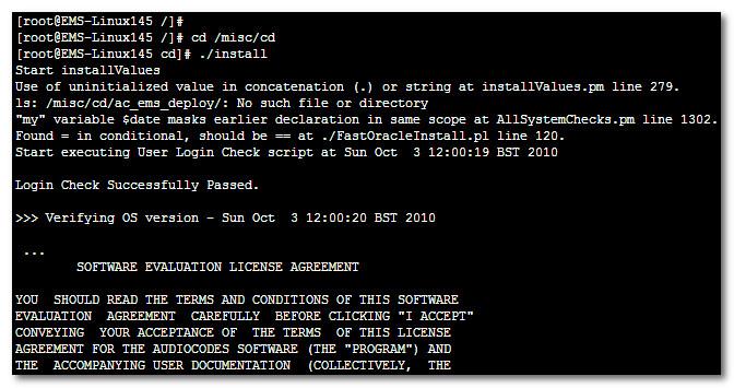EMS and SEM 6.2.2 DVD2: Oracle DB Installation The procedure below describes how to install the Oracle database. This procedure takes approximately 30 minutes.