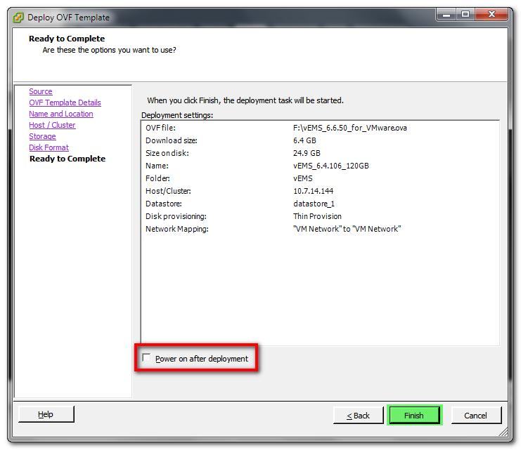 IOM Manual 7. Installing the EMS on Virtual Server Platform Figure 7-8: Disk Format Screen 8.
