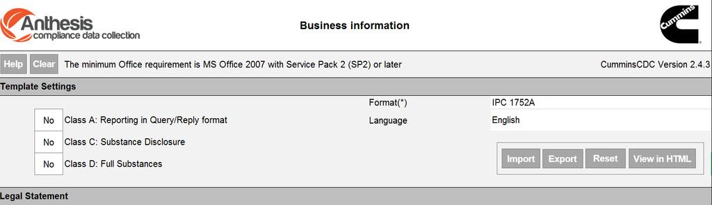 Filling out the Business Info Tab: Note: All fields with an Asterisk (*) are required fields.