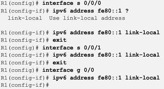 Configuring IPv6 Link-local Addresses The same