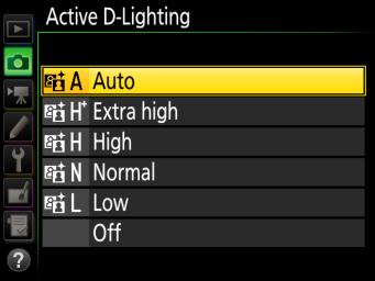Preserving Natural Contrast Use Active D Lighting to preserve details in highlights and shadows when photographing high-contrast scenes, for example when shooting through a window or at the