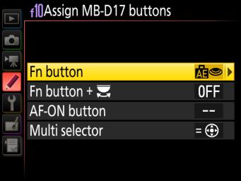 Assigning frequently-used settings to camera controls lets you access them without using the menus.