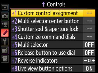 button 8 Center of sub-selector In addition, Custom Setting f10 (Assign MB D17 buttons) can be used to choose the
