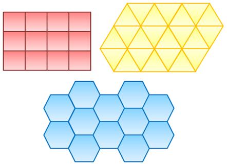 A {k, n}-tiling has k tiles (n-gons) at each point.