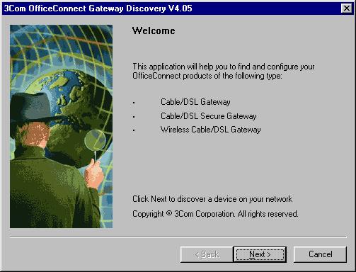 A USING DISCOVERY Running the Discovery Application 3Com provides a user friendly Discovery application for detecting the Gateway on the network.