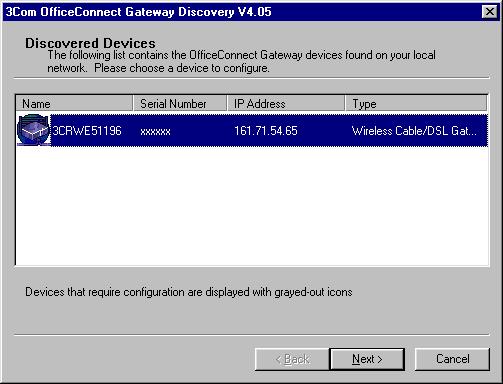 84 APPENDIX A: USING DISCOVERY Figure 63 Discovered Gateway Screen 3 Figure 64