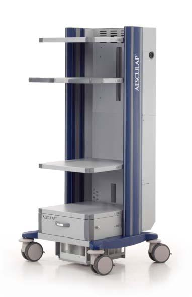ENDO CART NARROW Article Code PV800 available as narrow and wide version o wide cart: 942mm (PV810) o narrow cart: 703mm (PV800) 4 tableaus, thereof 3 height adjustable