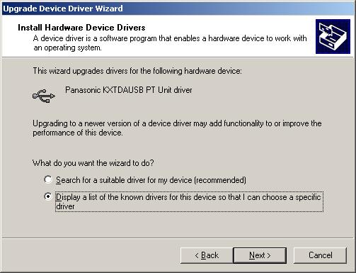 Updating the USB Driver 4.