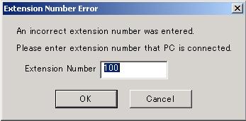 Starting the PC Phone Software If the extension number registered in the PC Phone is different from that of the actual