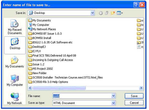 The SCS generates files containing the system ID that you can save to the desktop of your PC.