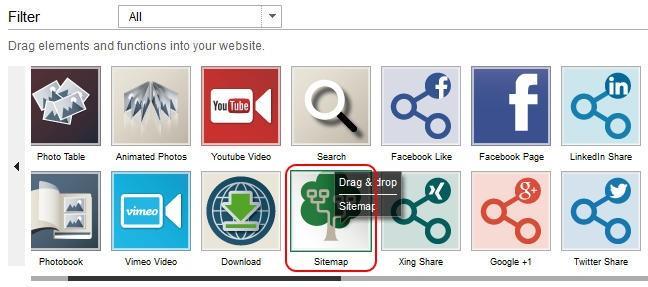 Sitemap Widget In the CreateASite page editor open the page