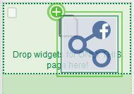 Once placed on a page hold the mouse over the Facebook Like widget and click the spanner icon to open the configuration options.