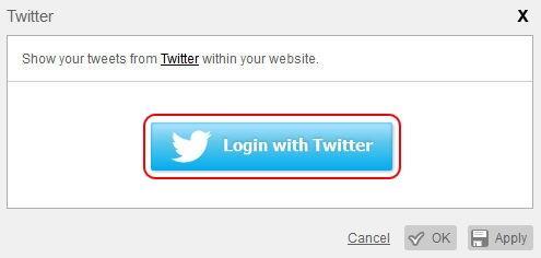 Click on the Login with Twitter button.