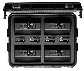 E6 WR/SC option top view and E8, E2 and WR/SC options top and bottom view The E746 Touring case is also supplied with four extra 'E4 foam insert sets' each