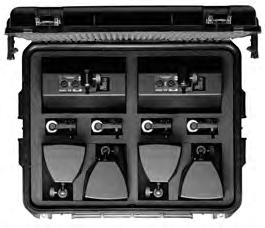 These insert sets enable each of the E5 compartments to be transformed to accommodate two E4 loudspeakers.